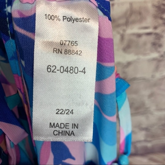 Swim Suits For All Blue Floral Maxi Cover Up Dress - Picture 11 of 13